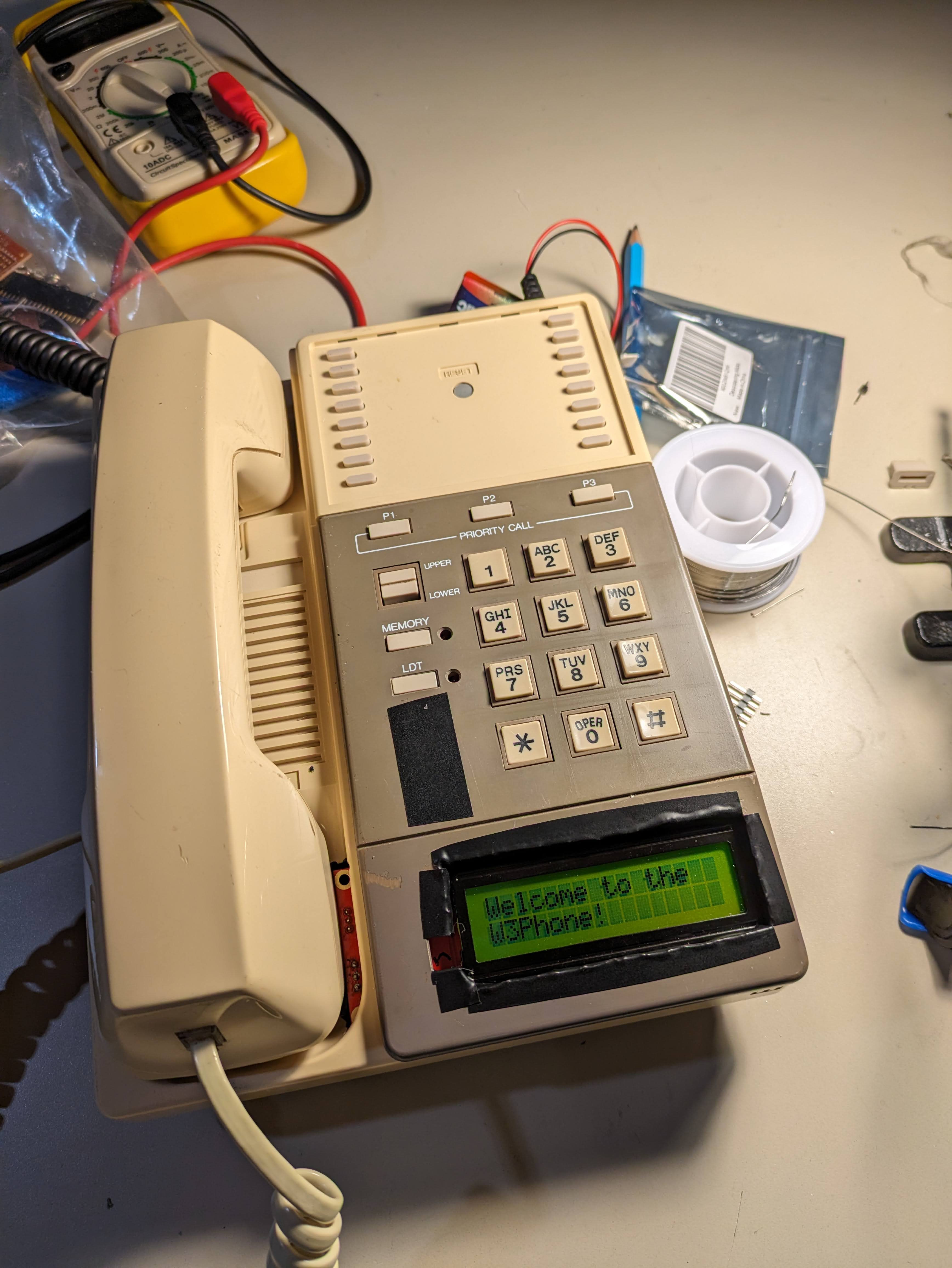 RetroConnect assembled, with original name 'W3Phone'